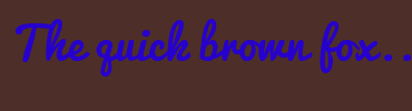 Image with Font Color 2600CC and Background Color 4E2E28